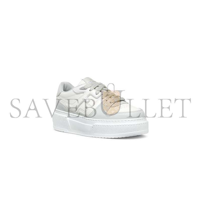 FENDI MATCH GREY LEATHER PLATFORM LOW-TOPS 8E8571AOMNF1PYS